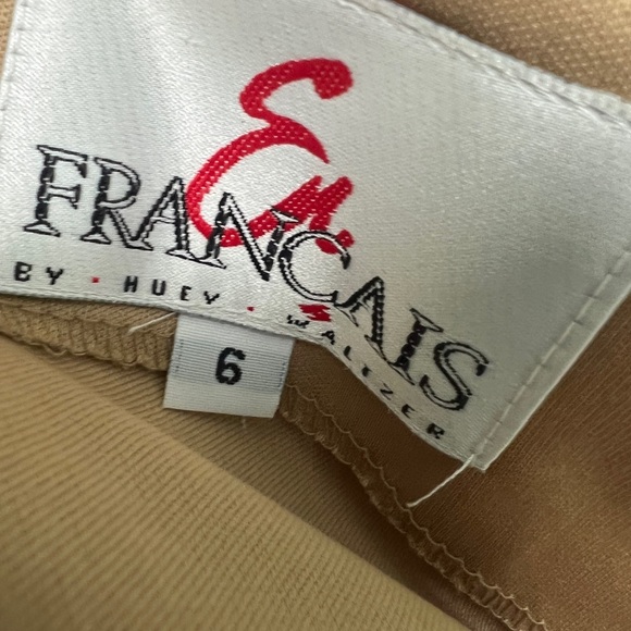 Francais Huey Waltzer Gold Shimmer Mesh Dress with Sweater Jacket Size 6 - Picture 4 of 13